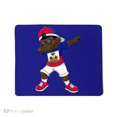 Dabbing Boy Haitian Haiti Flag Kid Dab Dance Mousepad