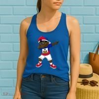 Dabbing Boy Haitian Haiti Flag Kid Dab Dance Women's Tank Top thumb 2