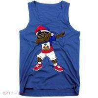 Dabbing Boy Haitian Haiti Flag Kid Dab Dance Tank Top thumb 0