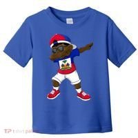 Dabbing Boy Haitian Haiti Flag Kid Dab Dance Toddler T-Shirt thumb 0