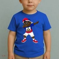 Dabbing Boy Haitian Haiti Flag Kid Dab Dance Toddler T-Shirt thumb 2