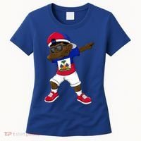 Dabbing Boy Haitian Haiti Flag Kid Dab Dance Women's T-Shirt thumb 0