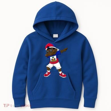 Dabbing Boy Haitian Haiti Flag Kid Dab Dance Kids Hoodie