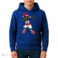 Dabbing Boy Haitian Haiti Flag Kid Dab Dance Kids Hoodie thumb 4