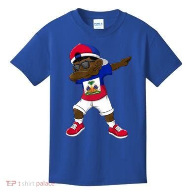Dabbing Boy Haitian Haiti Flag Kid Dab Dance Kids T-Shirt