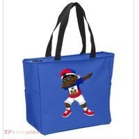Dabbing Boy Haitian Haiti Flag Kid Dab Dance Tote Bag thumb 2