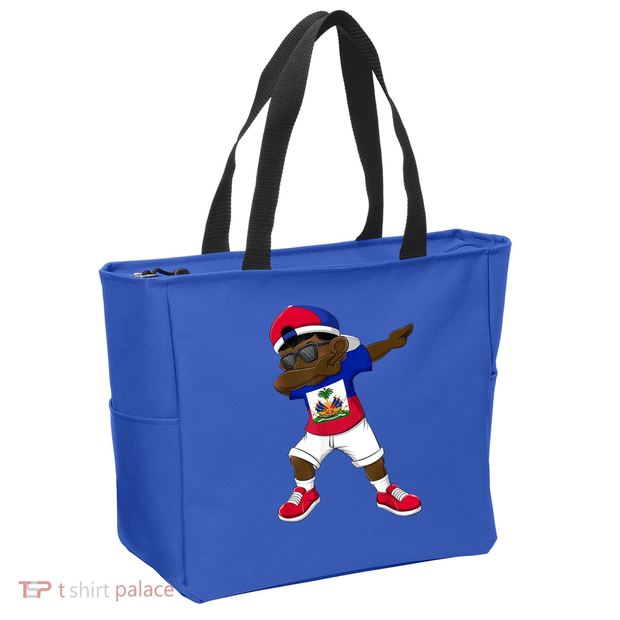 Dabbing Boy Haitian Haiti Flag Kid Dab Dance Tote Bag