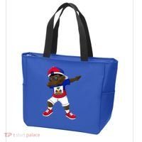 Dabbing Boy Haitian Haiti Flag Kid Dab Dance Tote Bag thumb 3