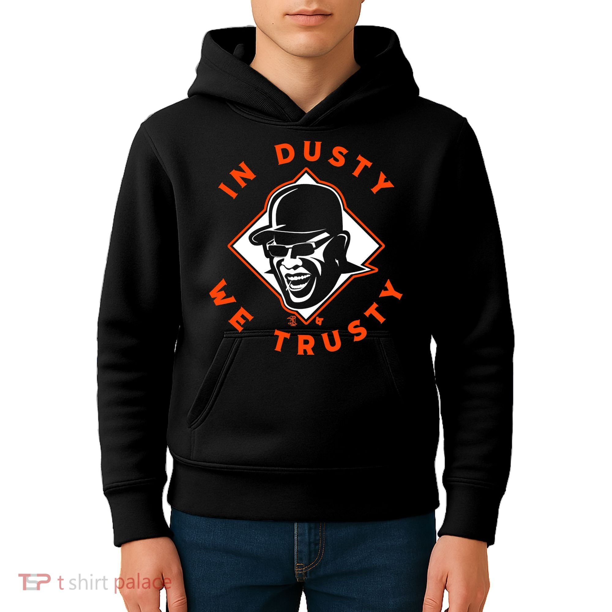 Dusty Baker - In Dusty We Trusty - Houston Baseball Kids Hoodie