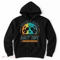 Double Bass Is Like Duct Tape Upright Bass Contrabass Player Hoodie thumb 0