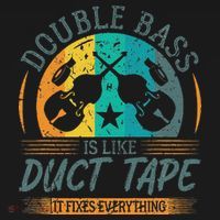 Double Bass Is Like Duct Tape Upright Bass Contrabass Player Women's Tank Top thumb 5