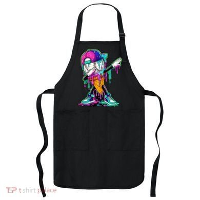 Dripping Baseball Ice Cream Drip Cone Apron
