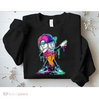 Dripping Baseball Ice Cream Drip Cone Sweatshirt thumb 2