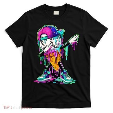 Dripping Baseball Ice Cream Drip Cone T-Shirt