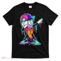 Dripping Baseball Ice Cream Drip Cone T-Shirt thumb 0