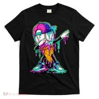 Dripping Baseball Ice Cream Drip Cone T-Shirt thumb 0
