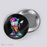 Dripping Baseball Ice Cream Drip Cone Button thumb 0