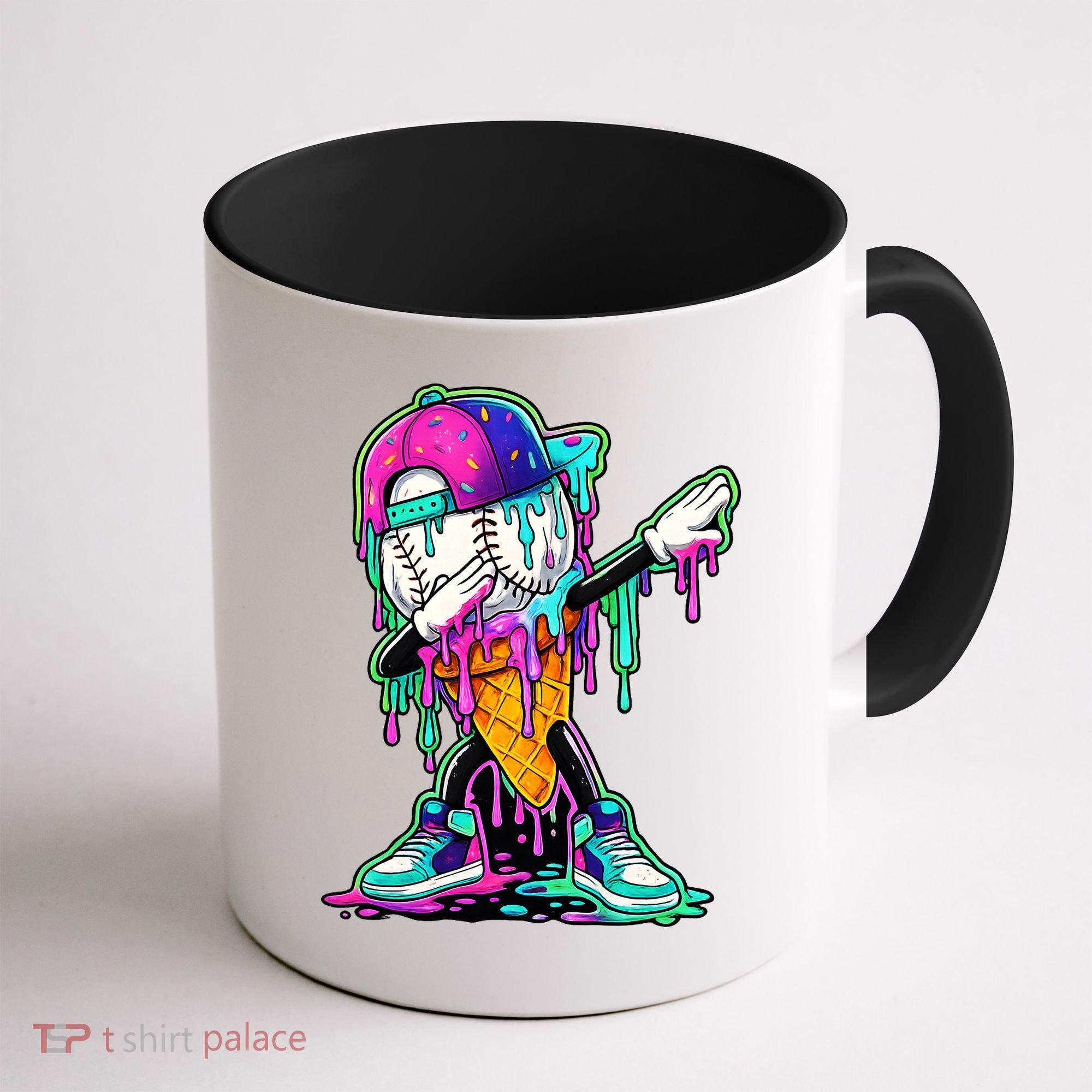 Dripping Baseball Ice Cream Drip Cone Coffee Mug