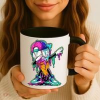 Dripping Baseball Ice Cream Drip Cone Coffee Mug thumb 3