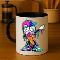 Dripping Baseball Ice Cream Drip Cone Coffee Mug thumb 4