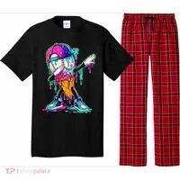 Dripping Baseball Ice Cream Drip Cone Pajama Set thumb 0