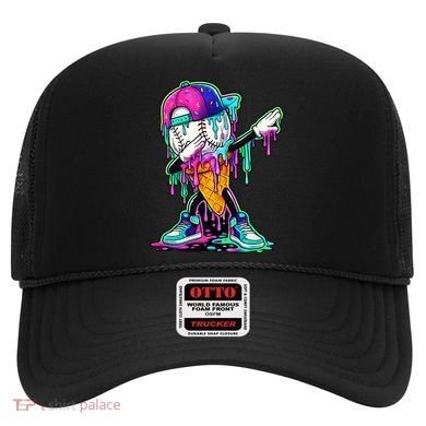 Dripping Baseball Ice Cream Drip Cone Hat
