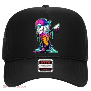 Dripping Baseball Ice Cream Drip Cone Hat