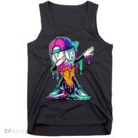 Dripping Baseball Ice Cream Drip Cone Tank Top thumb 0