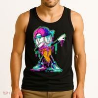 Dripping Baseball Ice Cream Drip Cone Tank Top thumb 3