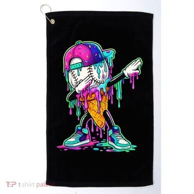 Dripping Baseball Ice Cream Drip Cone Golf Towel