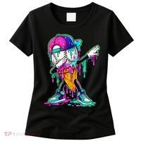 Dripping Baseball Ice Cream Drip Cone Women's T-Shirt thumb 0
