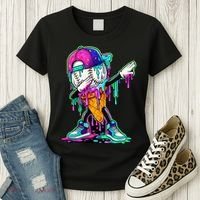 Dripping Baseball Ice Cream Drip Cone Women's T-Shirt thumb 3