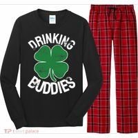 Drinking Buddies Irish Matching ST PATRICKS DAY Beer Drunk Long Sleeve Pajama Set thumb 0