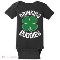 Drinking Buddies Irish Matching ST PATRICKS DAY Beer Drunk Baby Bodysuit thumb 0