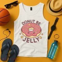 Donut Be Jelly Cute Funny Tank Top thumb 4