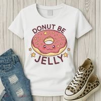 Donut Be Jelly Cute Funny Women's T-Shirt thumb 3