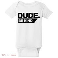 Dude Be Kind Anti Bullying Retro Baby Bodysuit thumb 0
