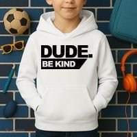 Dude Be Kind Anti Bullying Retro Kids Hoodie thumb 2
