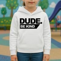 Dude Be Kind Anti Bullying Retro Kids Hoodie thumb 3