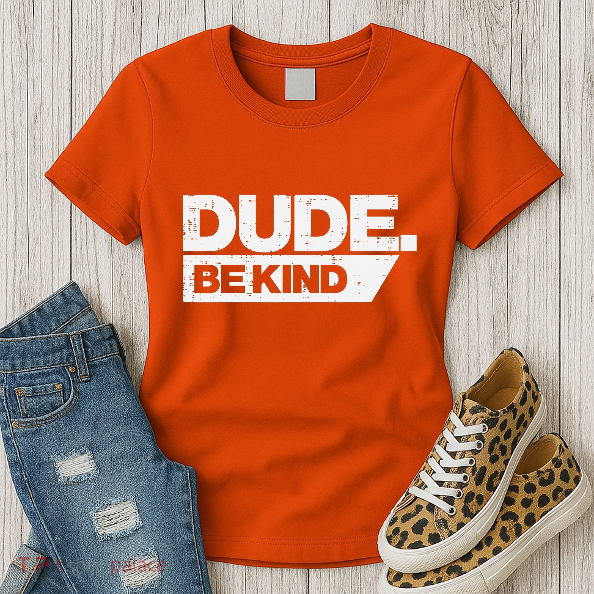 Dude Be Kind Kids Unity Day Orange Anti Bullying Women's T-Shirt