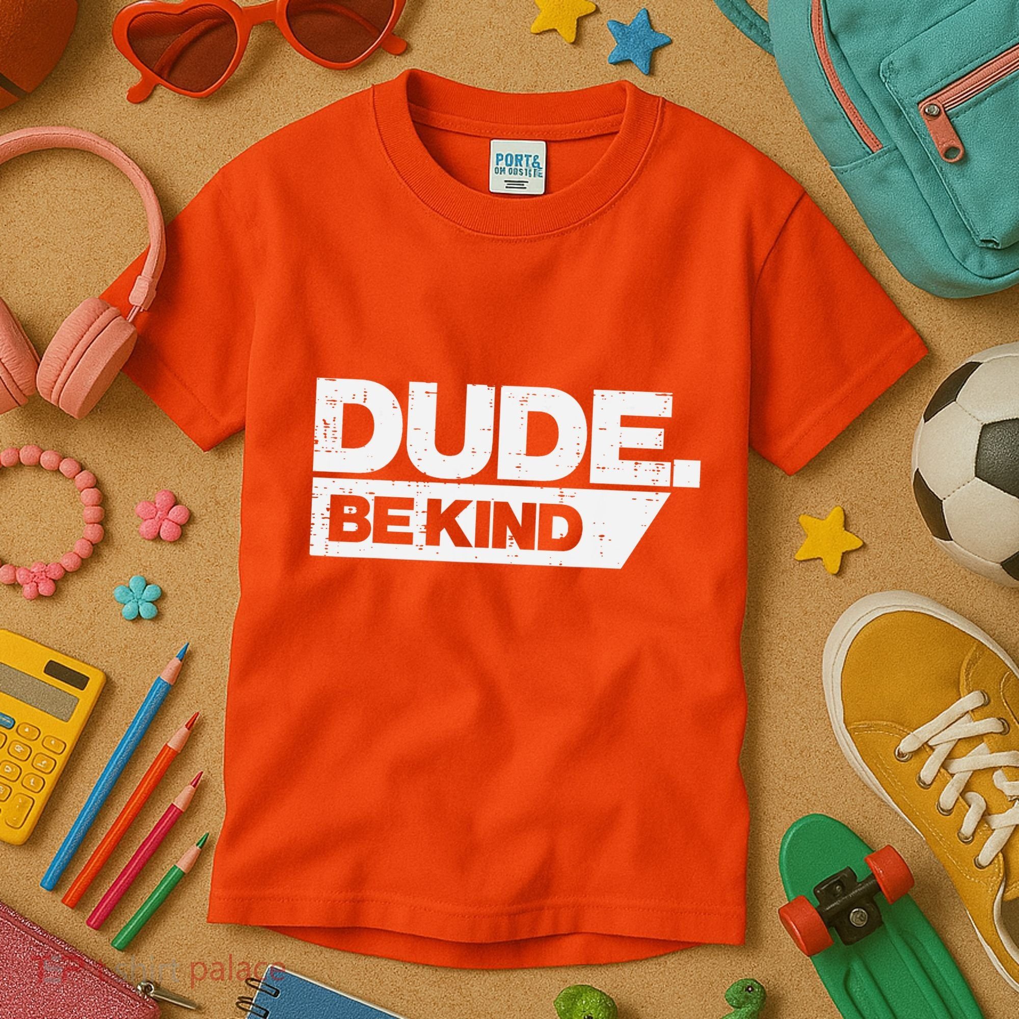 Dude Be Kind Kids Unity Day Orange Anti Bullying Kids T-Shirt