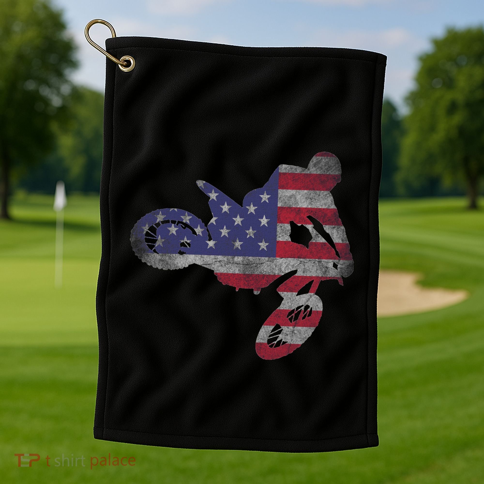 Dirt Bike Motocross Enduro Long Sleeve Golf Towel