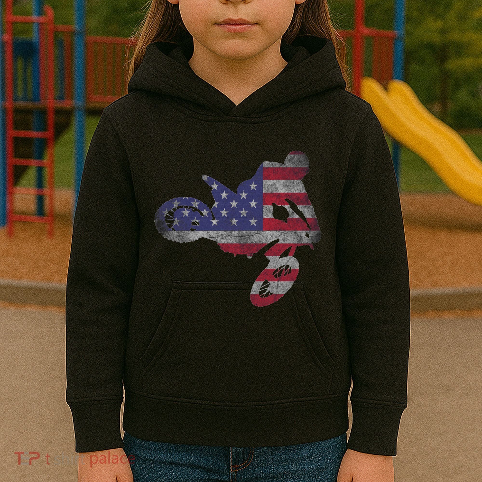 Dirt Bike Motocross Enduro Long Sleeve Kids Hoodie