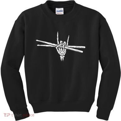 Drumsticks Band Music Drummer Percussion Player Kids Sweatshirt
