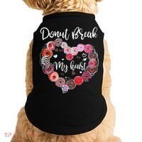 Donut Break My Heart Valentine's Day And For Donuts Great Gift Doggie Tank thumb 0