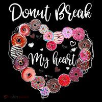 Donut Break My Heart Valentine's Day And For Donuts Great Gift Bucket Hat thumb 4