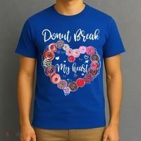 Donut Break My Heart Valentine's Day And For Donuts Great Gift T-Shirt thumb 3
