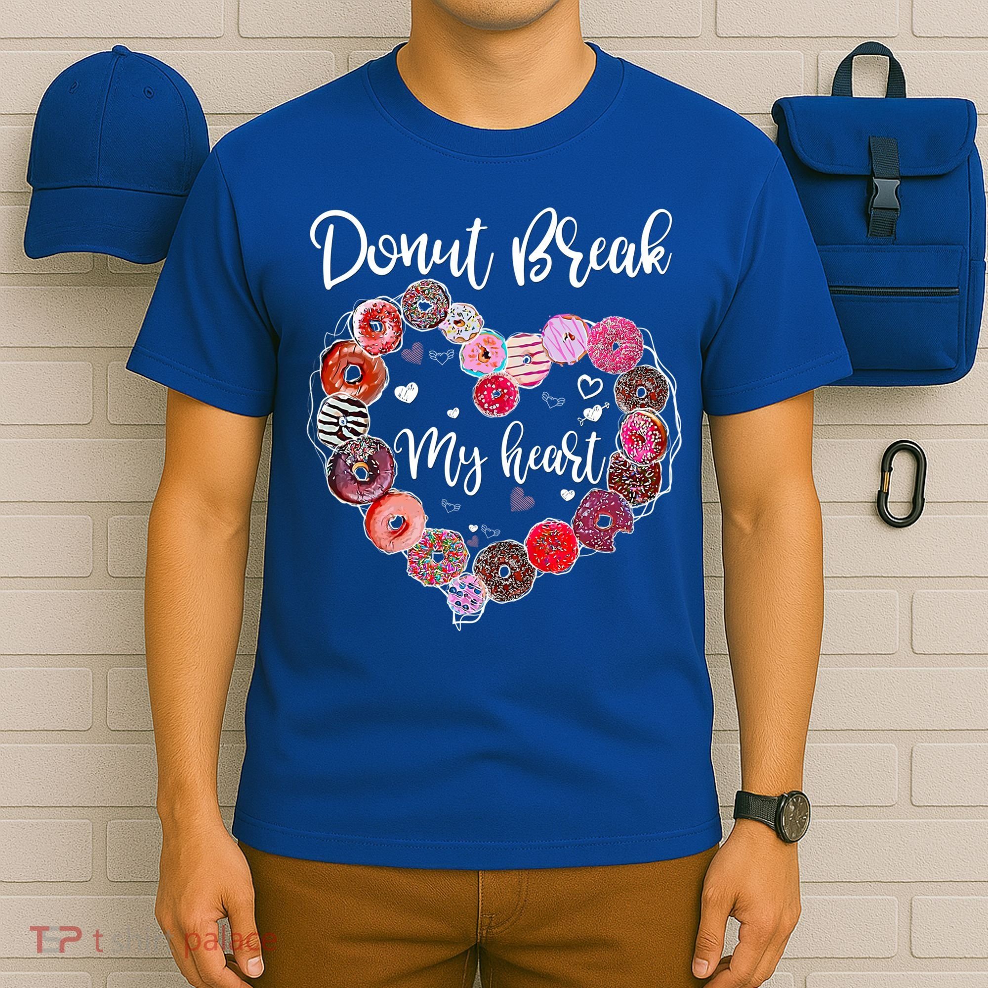 Donut Break My Heart Valentine's Day And For Donuts Great Gift T-Shirt