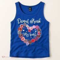 Donut Break My Heart Valentine's Day And For Donuts Great Gift Tank Top thumb 2