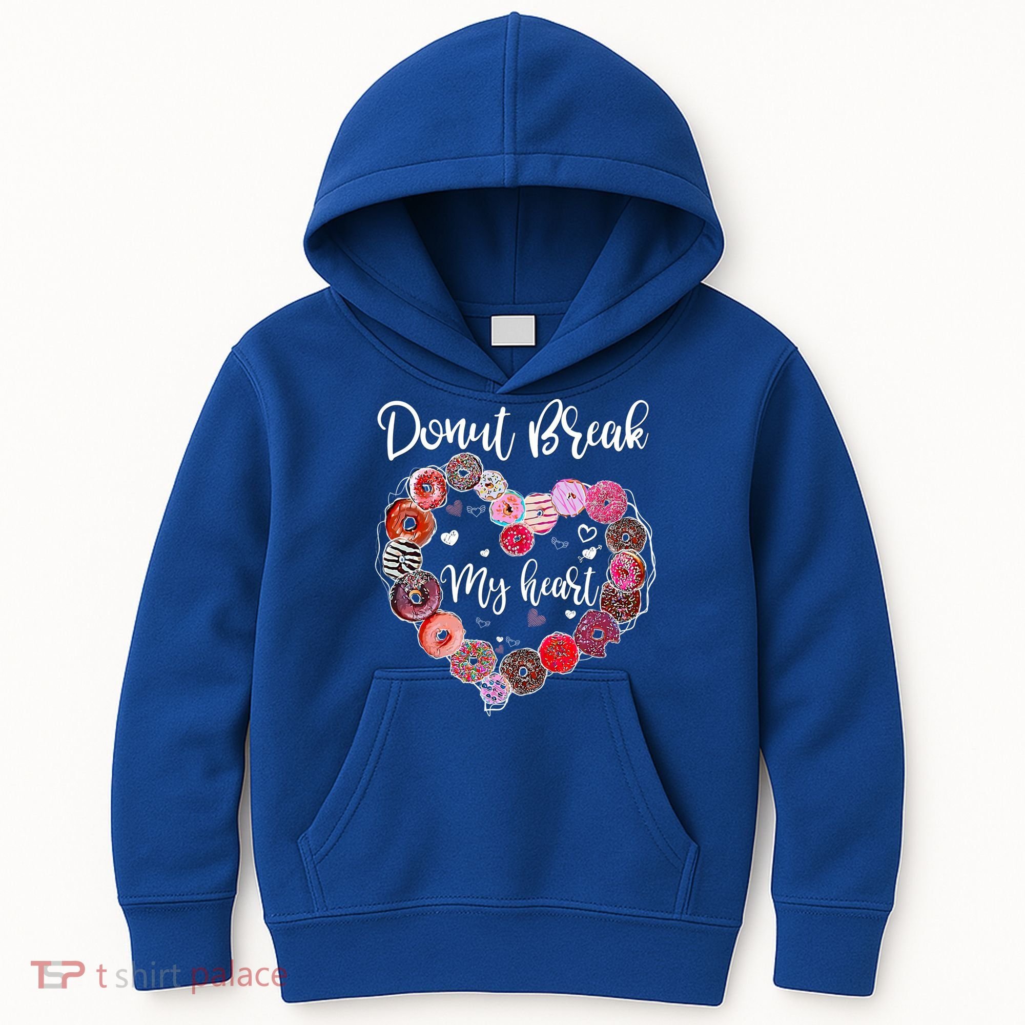 Donut Break My Heart Valentine's Day And For Donuts Great Gift Kids Hoodie